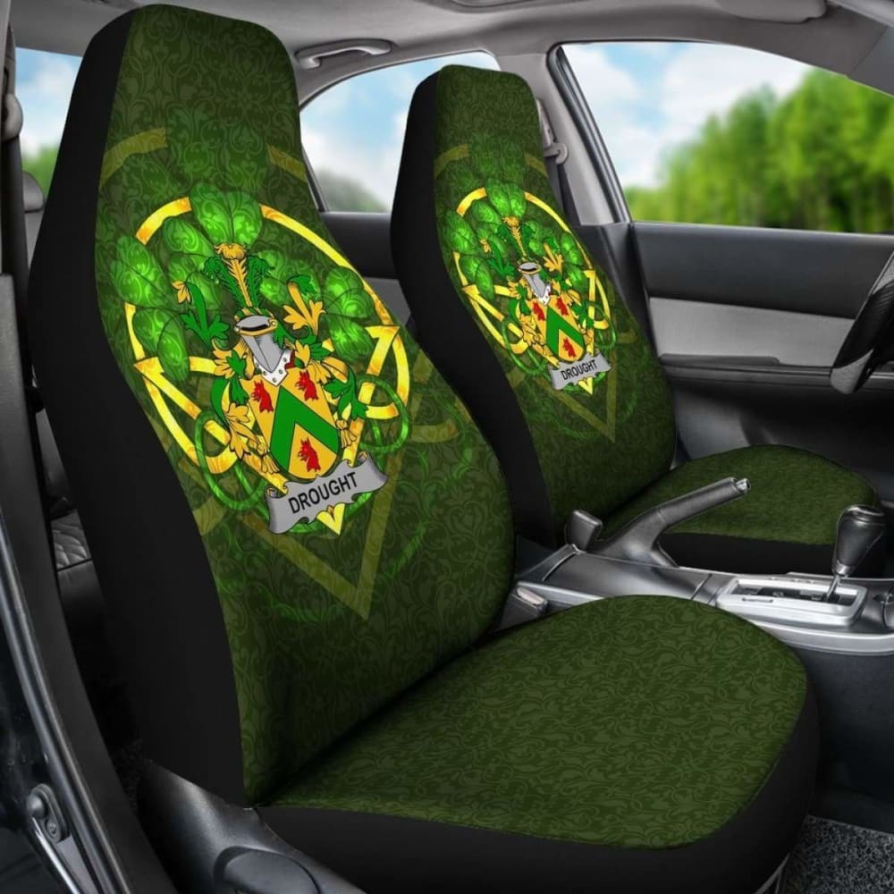 Drought Ireland Car Seat Cover Celtic Shamrock (Set Of Two) 154230 - YourCarButBetter