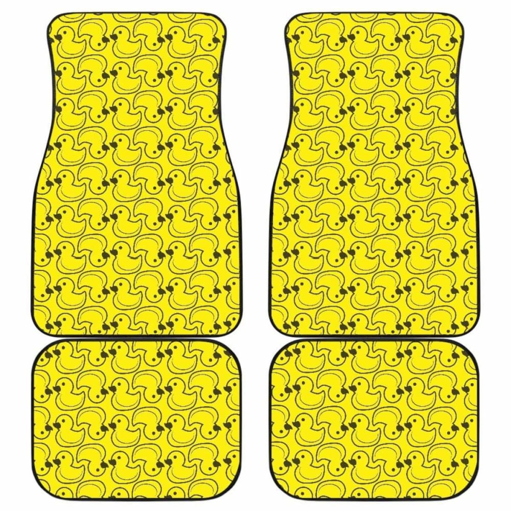 Duck Pattern Print Design 02 Front And Back Car Mats 181703 - YourCarButBetter