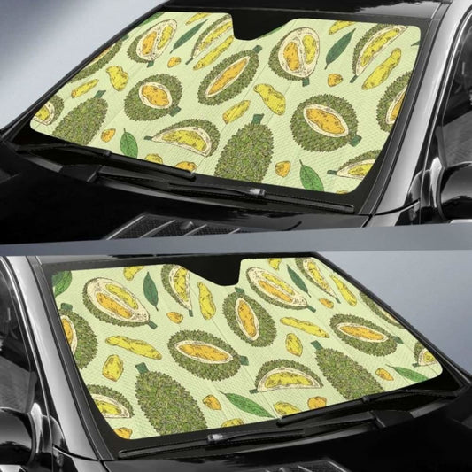 Durian Leaves Pattern Background Car Auto Sun Shades 182102 - YourCarButBetter