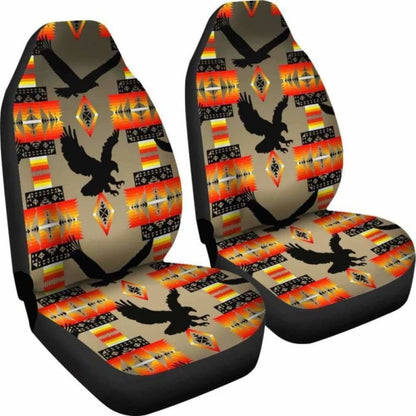 Eagle Brownish Gray Fade Car Seat Covers 110424 - YourCarButBetter