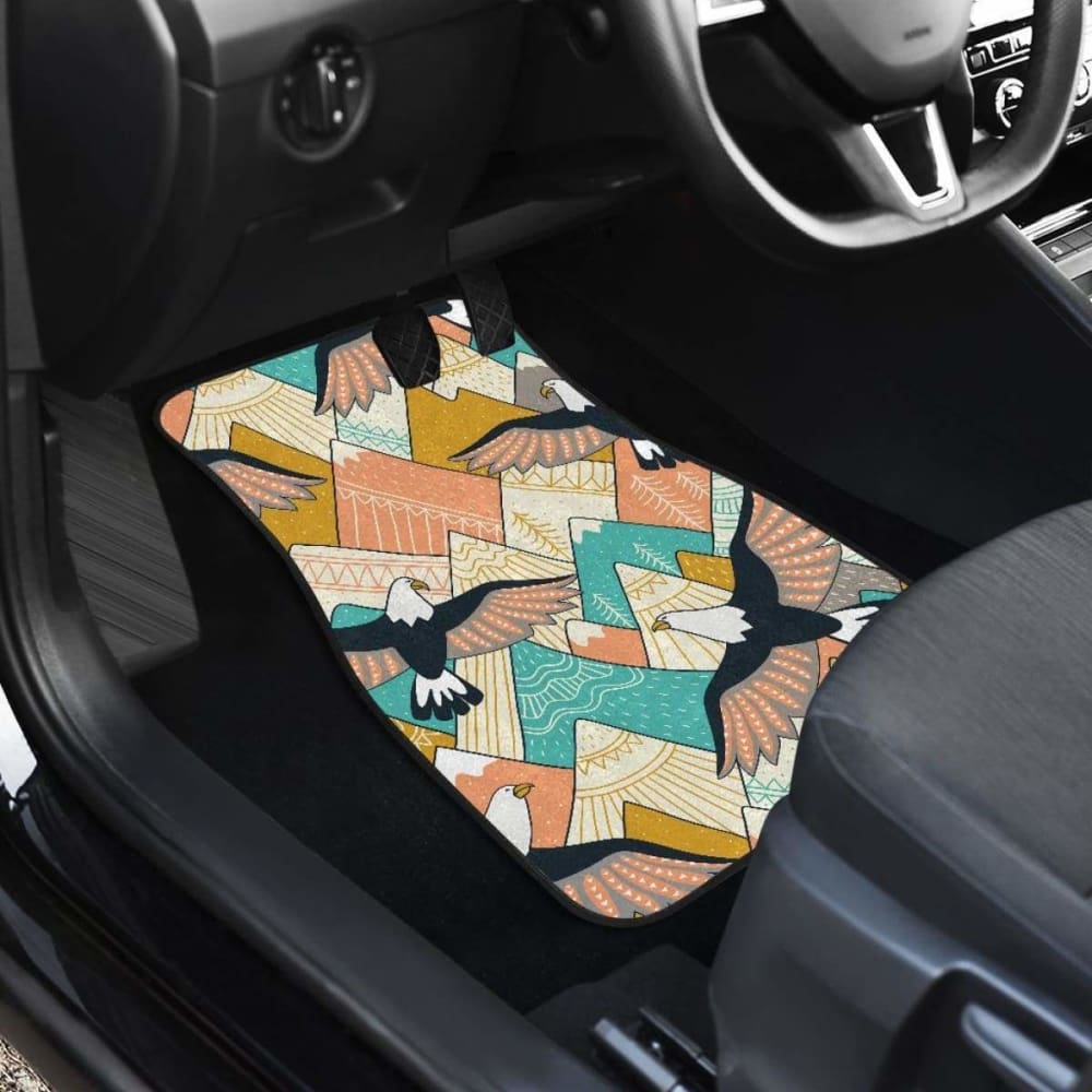 Eagle Pattern Print Design 02 Front And Back Car Mats 110424 - YourCarButBetter