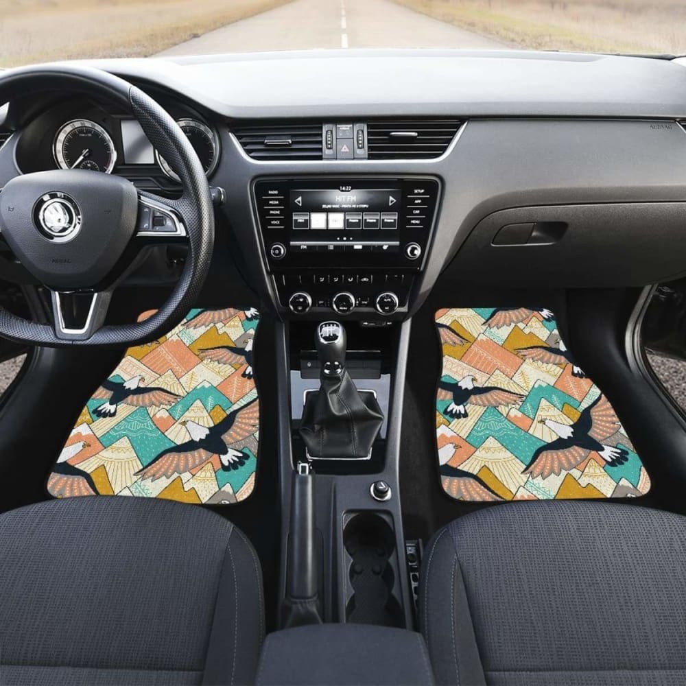 Eagle Pattern Print Design 02 Front And Back Car Mats 110424 - YourCarButBetter