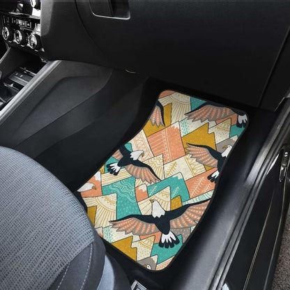 Eagle Pattern Print Design 02 Front And Back Car Mats 110424 - YourCarButBetter