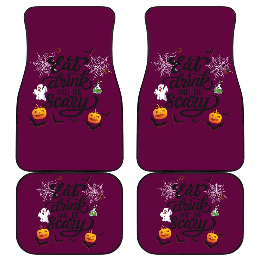 Eat Drink & Be Scary Car Floor Mats 211501 - YourCarButBetter