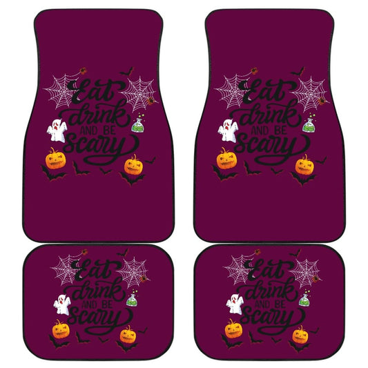 Eat Drink & Be Scary Car Floor Mats 211501 - YourCarButBetter