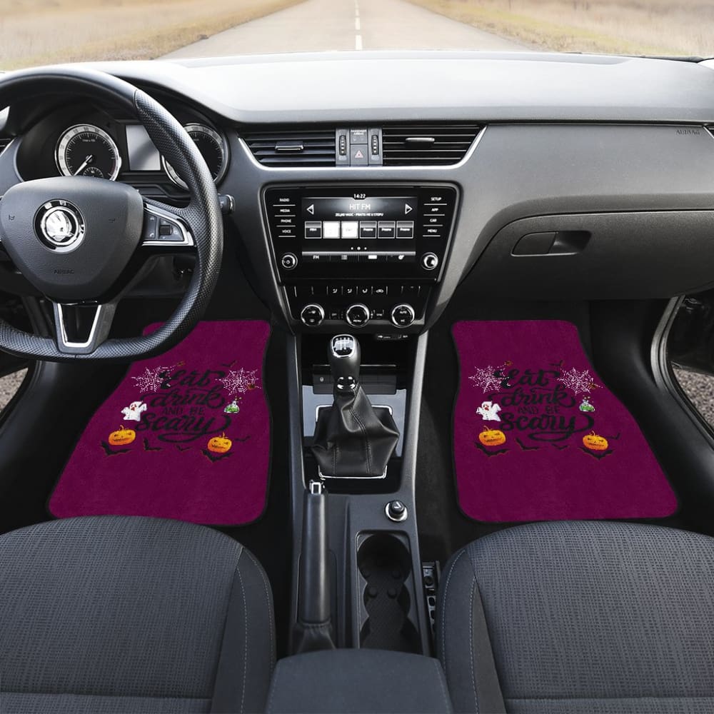 Eat Drink & Be Scary Car Floor Mats 211501 - YourCarButBetter