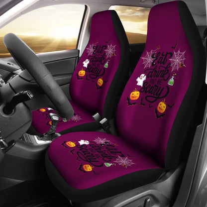 Eat Drink & Be Scary Car Seat Covers 211501 - YourCarButBetter