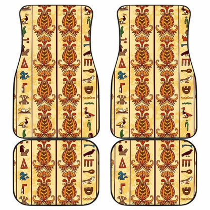 Egypt Hieroglyphics Pattern Print Design 04 Front And Back Car Mats 142711 - YourCarButBetter