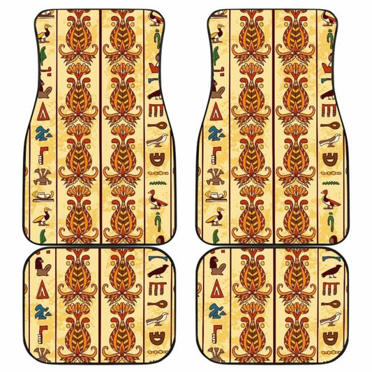 Egypt Hieroglyphics Pattern Print Design 04 Front And Back Car Mats 142711 - YourCarButBetter