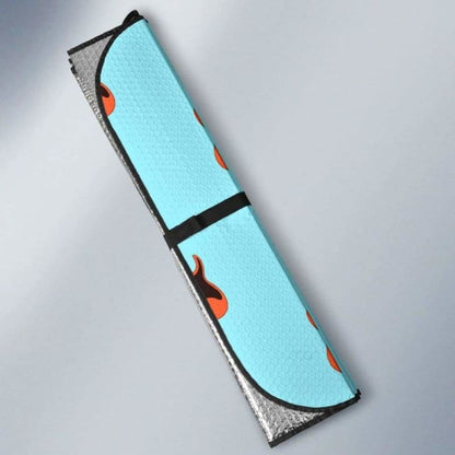 Electric Guitar Pattern Light Blue Background Car Auto Sun Shades 102507 - YourCarButBetter