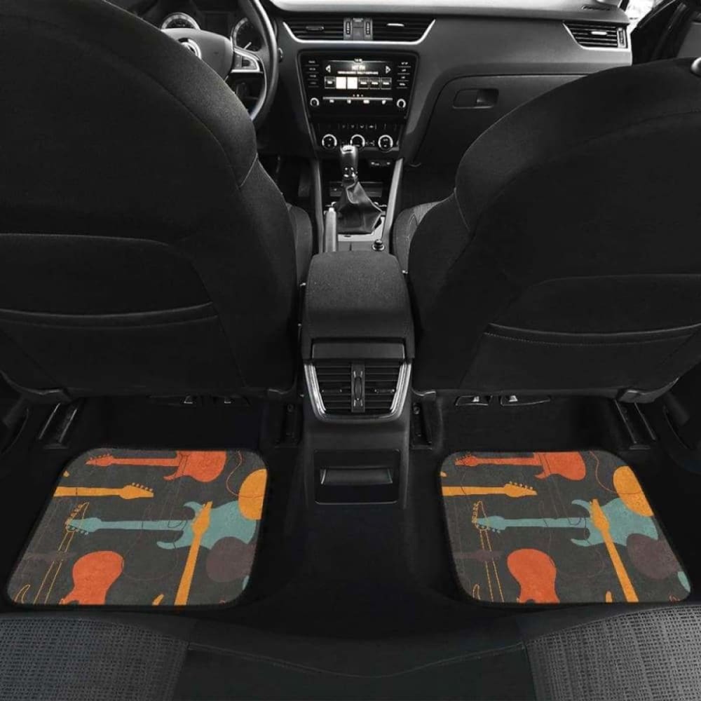 Electric Guitars Pattern Front And Back Car Mats 221205 - YourCarButBetter