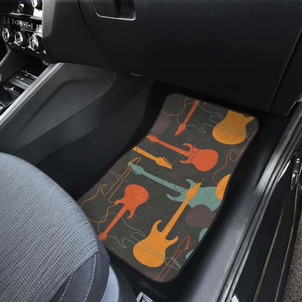 Electric Guitars Pattern Front And Back Car Mats 221205 - YourCarButBetter