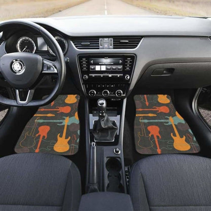 Electric Guitars Pattern Front And Back Car Mats 221205 - YourCarButBetter