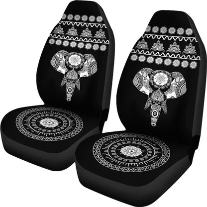 Elephant Car Seat Covers - Elephant Mandala Covers 101819 - YourCarButBetter