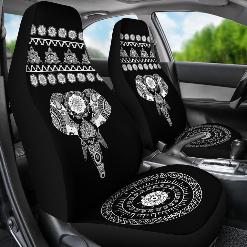 Elephant Car Seat Covers - Elephant Mandala Covers 101819 - YourCarButBetter