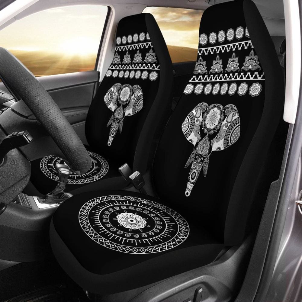 Elephant Car Seat Covers - Elephant Mandala Covers 101819 - YourCarButBetter