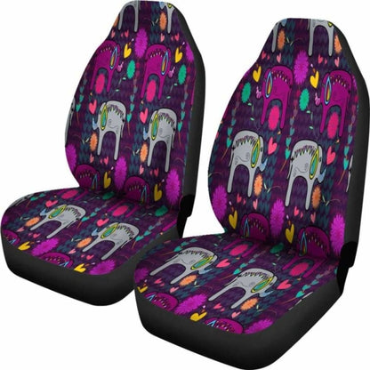 Elephant Hearts And Flowers Car Seat Cover 202820 - YourCarButBetter