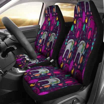 Elephant Hearts And Flowers Car Seat Cover 202820 - YourCarButBetter