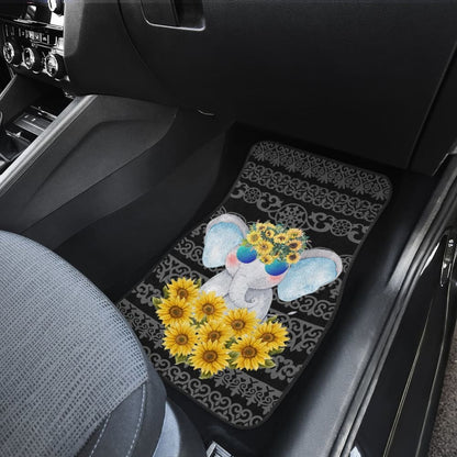 Elephant Love Sunflowers Car Floor Mats 211302