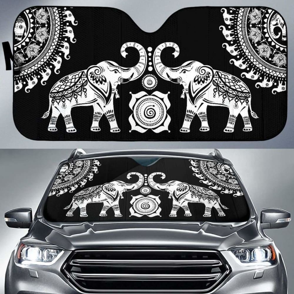 Elephant Mandala Auto Sun Shades 104020 - YourCarButBetter