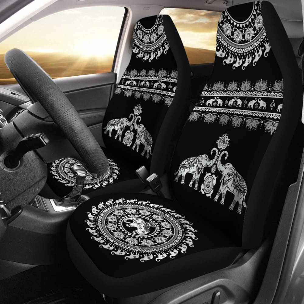 Elephant Mandala - Car Seat Cover093223 - YourCarButBetter