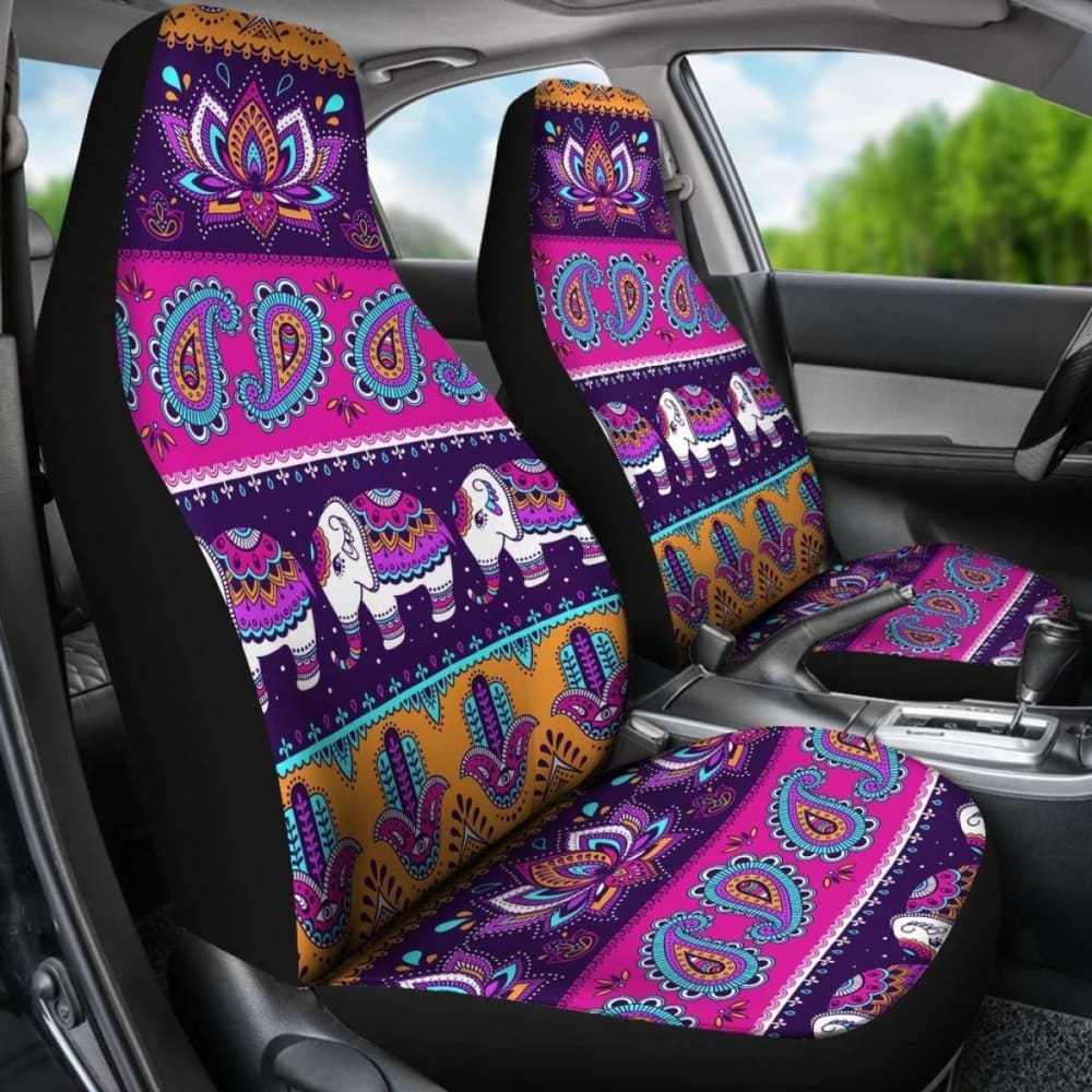 Elephant Mandala Pattern Car Seat Covers 202820 - YourCarButBetter
