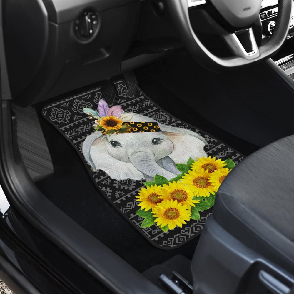Elephant Mandala Sunflowers Car Floor Mats 211302