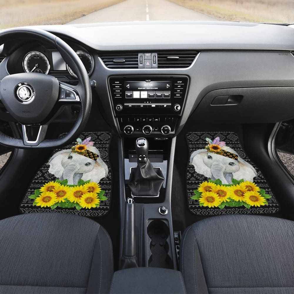 Elephant Mandala Sunflowers Car Floor Mats 211302