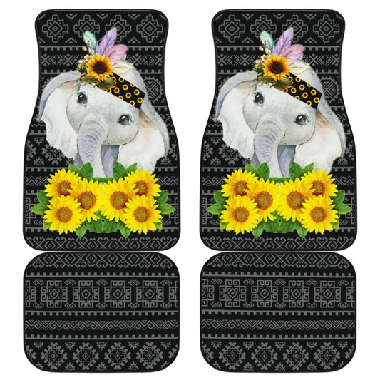 Elephant Mandala Sunflowers Car Floor Mats 211302