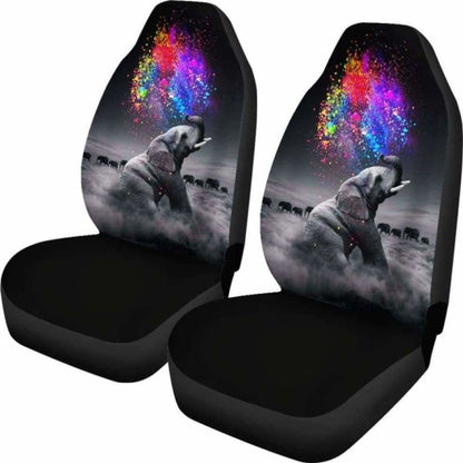 Elephant Rain Bow Car Seat Covers 202820 - YourCarButBetter