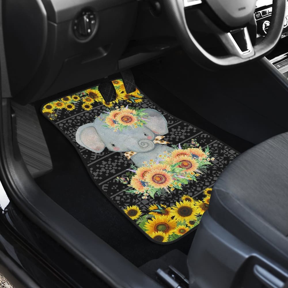Elephant Sunflower Art Car Floor Mats Amazing Gift 211402