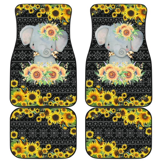 Elephant Sunflower Art Car Floor Mats Amazing Gift 211402