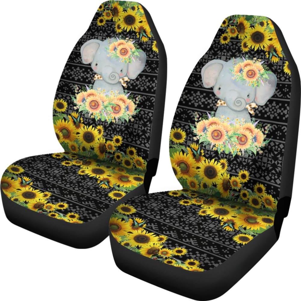 Elephant Sunflower Art Car Seat Covers Amazing Gift 211402