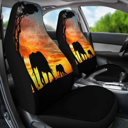 Elephant Sunset Car Seat Covers 202820 - YourCarButBetter