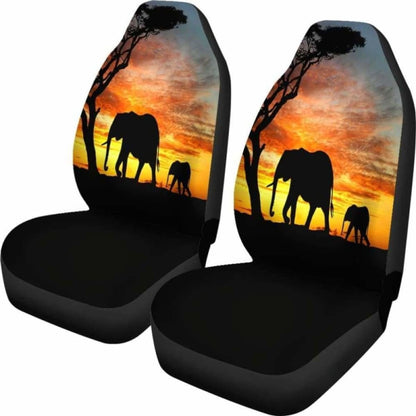 Elephant Sunset Car Seat Covers 202820 - YourCarButBetter