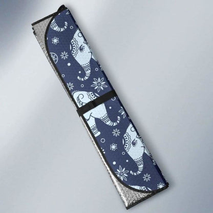 Elephant Tribal Design Pattern Car Auto Sun Shades 104020 - YourCarButBetter