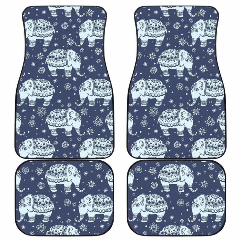 Elephant Tribal Design Pattern Front And Back Car Mats 202820 - YourCarButBetter