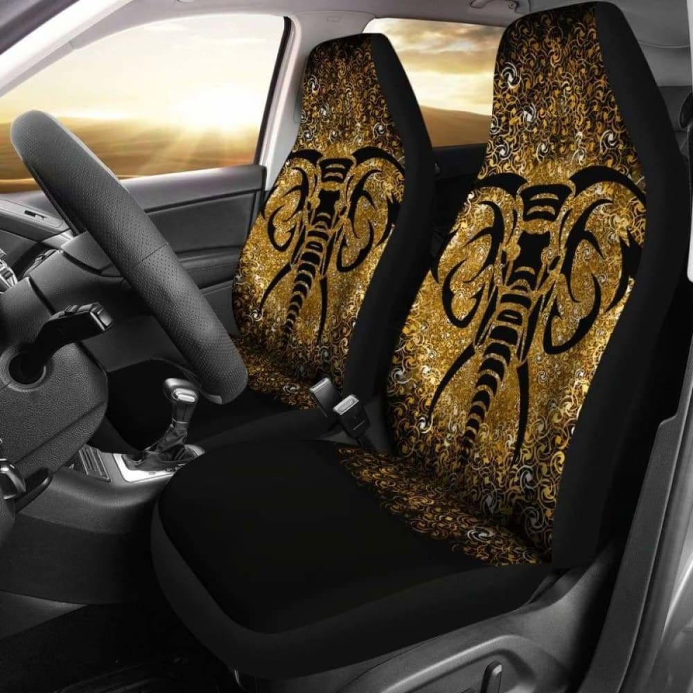 Elephant Zen Gold Car Seat Covers 202820 - YourCarButBetter