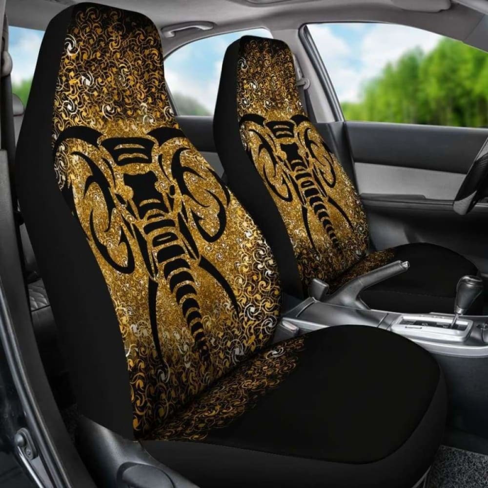 Elephant Zen Gold Car Seat Covers 202820 - YourCarButBetter