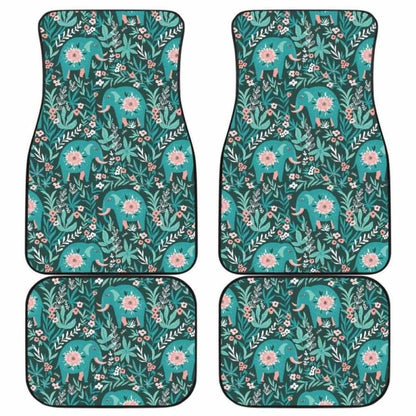 Elephants Jungle Pattern Front And Back Car Mats 202820 - YourCarButBetter