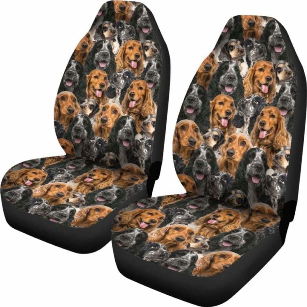 English Cocker Spaniel 1 Full Face Car Seat Covers 195016 - YourCarButBetter