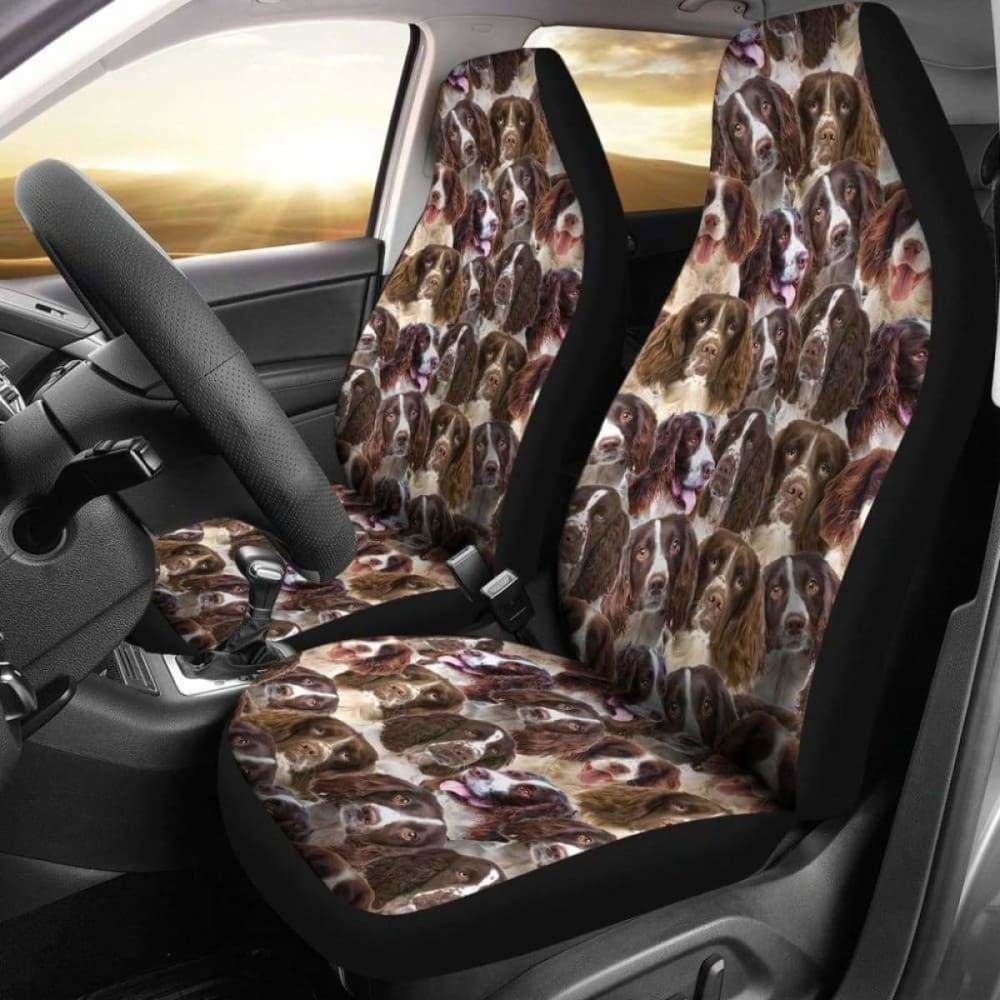 English Springer Spaniel Full Face Car Seat Covers 195016 - YourCarButBetter