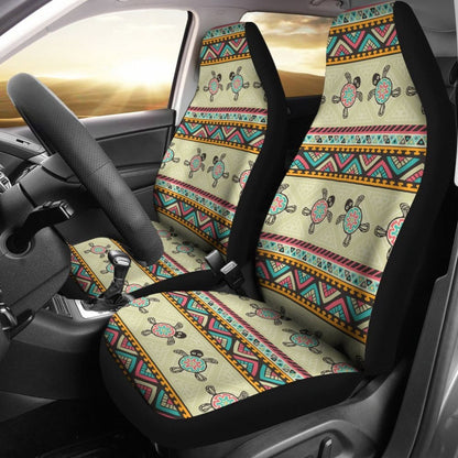 Ethnic Colorful Sea Turtle - Car Seat Covers 101819 - YourCarButBetter