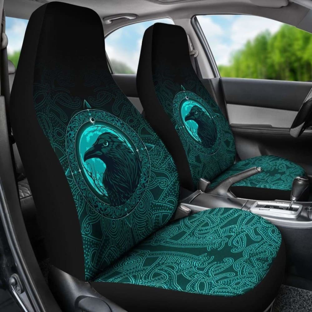 Ethnic Odin Raven Cyan Car Seat Covers 144909