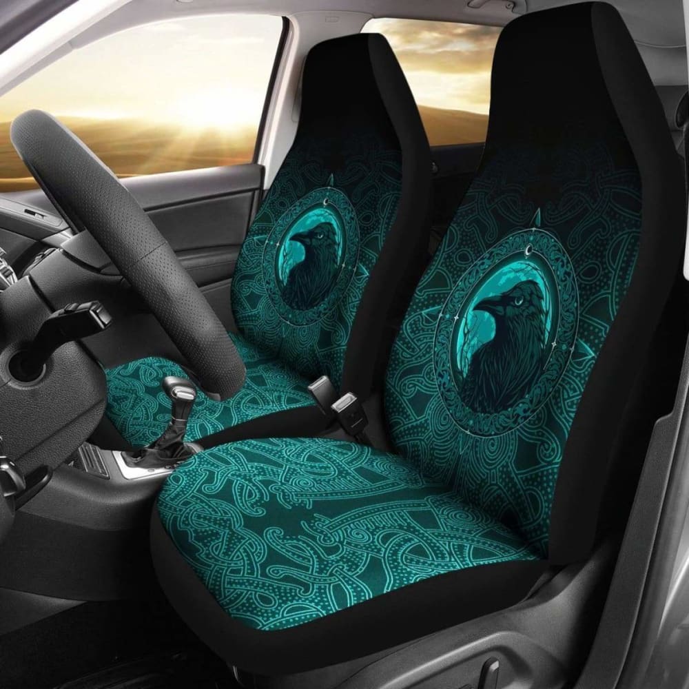 Ethnic Odin Raven Cyan Car Seat Covers 144909