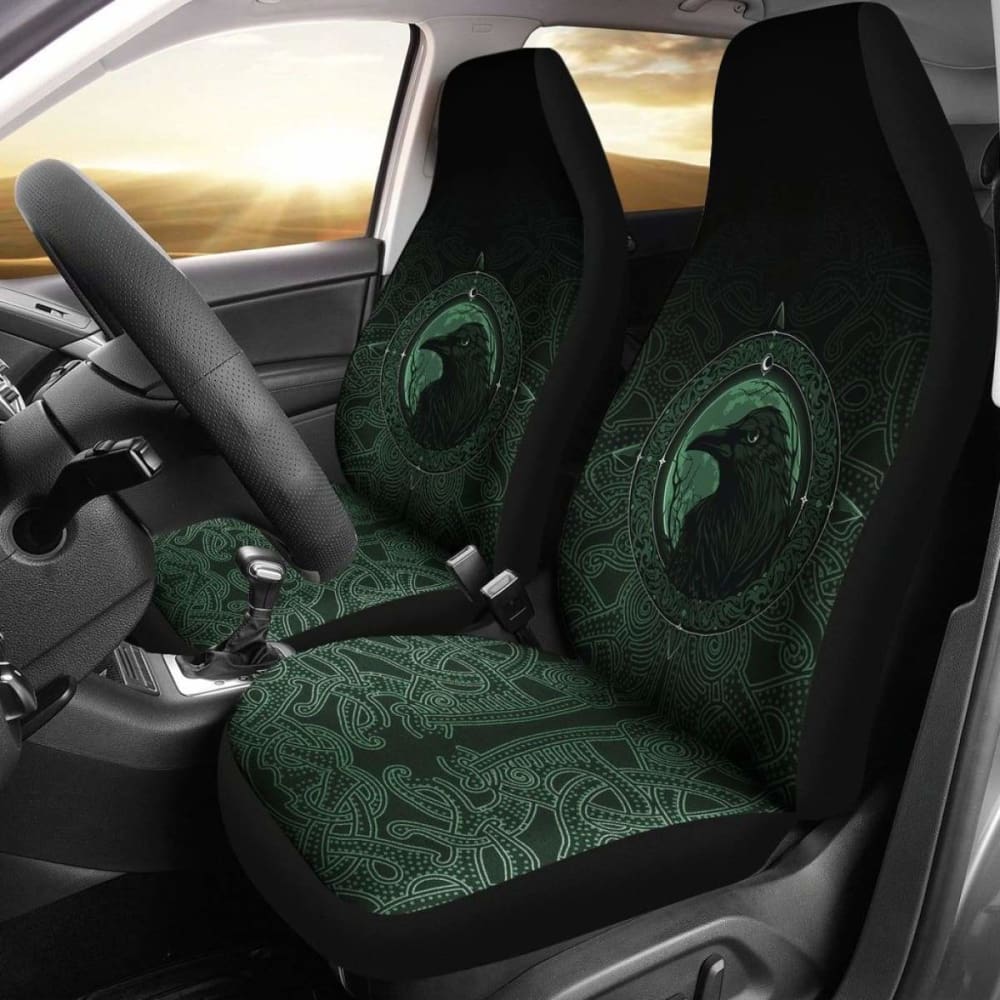 Ethnic Odin Raven Green Car Seat Covers 144909