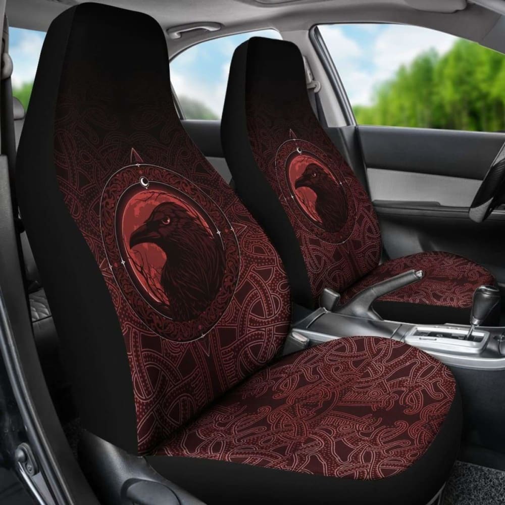Ethnic Odin Raven Red Car Seat Covers 144909