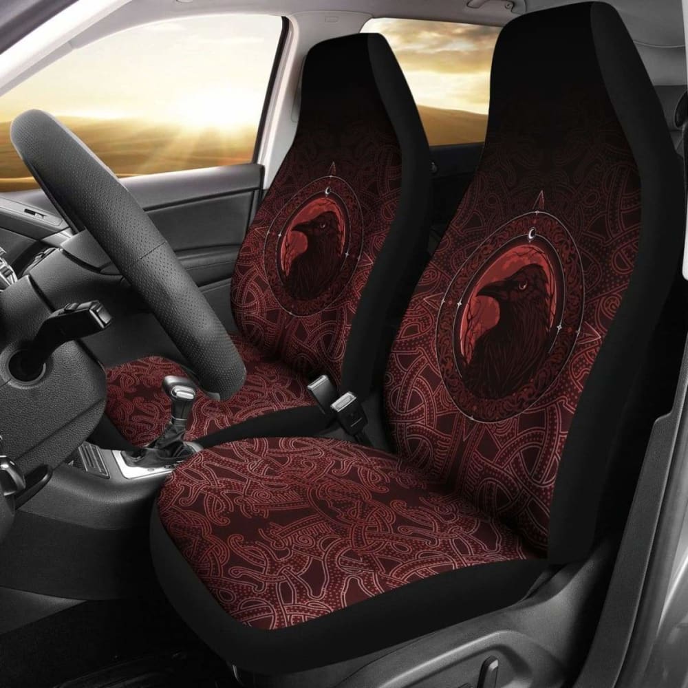 Ethnic Odin Raven Red Car Seat Covers 144909