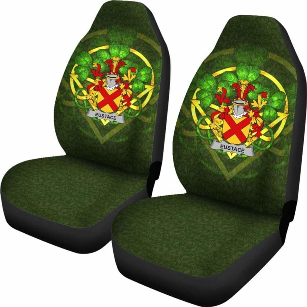 Eustace Ireland Car Seat Cover Celtic Shamrock (Set Of Two) 154230 - YourCarButBetter