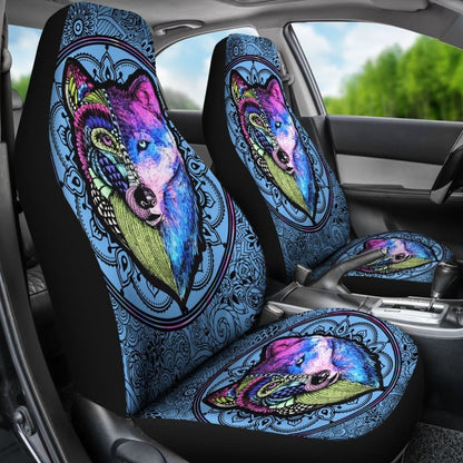 Faces Wolves Native American Pride Car Seat Covers 093223 - YourCarButBetter